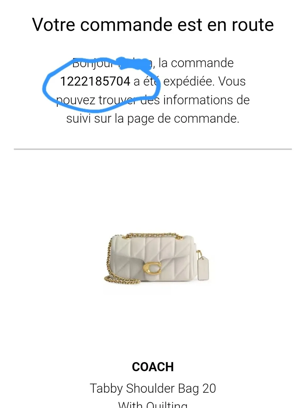 Coach Tabby Shoulder Bag 20 in Cream with Gold Hardware / INVOICE available - Picture 2 of 11